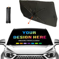 Socira Custom Windshield Sun Shade Umbrella Foldable Personalized Car Visor | Car Umbrella Customized Sun Shade Cover Sunshade Front Window Cover Dinosaur Car Accessories Blocks Uv Rays Gifts 57" X 30" by Socira
