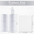 SINGARO Car Tissue Holder, 4 Pack Car Cup Holder Facial Tissues with Travel Tissue Bag, Quick and Convenient Flower Combination Car Tissue Box(4 Canisters/200 Tissues) White - Image 2