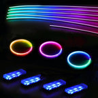 Acrylic Interior Car LED Strip Lights, Colorful 22-in-1 Car Ambient Lighting Kit, with APP Control, 622 LED Fiber Optic Strip Lights for Cars, Supports Neon Sync with Music DIY Mode. - Image 7