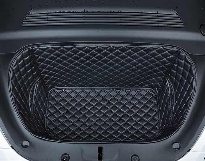 Compatible with Tesla Model Y 2020-2025 Frunk Mats Front Trunk Mat Frunk Organizer Leather All-Weather Full Coverage by ZYCHUANGYING