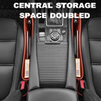 Tumecos Car Seat Pockets PU Leather Car Console Side Organizer Seat Catcher Holders Compatible with Phone Key Wallet Phone Sunglasses 2 Pack (Black+Red) - Image 5