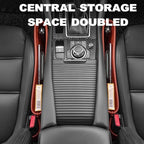 Tumecos Car Seat Pockets PU Leather Car Console Side Organizer Seat Catcher Holders Compatible with Phone Key Wallet Phone Sunglasses 2 Pack (Black) - Image 5