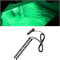 Car LED Strip Light, 12V 24 LED Vehicle Under Dash Neon Ambient Night Decor Lamp with Cigarette Lighter Plug, Automotive Interior Lighting Accessories, Universal for SUV Truck Sedan (Green) by Ywdiml