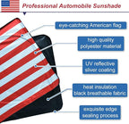 Car Windshield Sun Shade American Flag Design, KANCOKIT Foldable Car Front Window Sun Shield for SUV Truck Van, Keeps Your Vehicle Cool, Protects Dashboard from Fade and Cracks (59 x 33.5 Inch) - Image 2