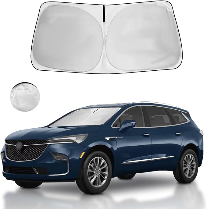 Windshield Sun Shade Car Sunshade Accessories Fit Buick Enclave 2018-2026 | HOHUIGO Front Window Screen Cover Foldable SUV Sun Visor UV Protector Heat Shield Shade for Buick Preferred Essence Premium by HOHUIGO