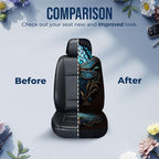GENANY Dragonfly Car Seat Covers, 2-Piece Front Seat Set | 2-piece polyester front seat cover set, each 35 x 21 x 21 inches, with adjustable straps and hooks - Image 7