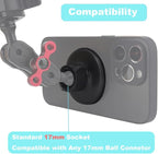 Magnetic Phone Mount Base for MagSafe 17mm (0.67") Ball Socket, Phone Car Mount Accessory - Image 5