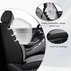 Fit for Toyota RAV4 Hybrid Seat Covers 2016-2026, Premium Leather, 360° Full Protection, Thick Padding & Memory Foam, Waterproof & Stain-Resistant Car Seat Cover Front Set (2 Seat,Black&Gray) - Image 2