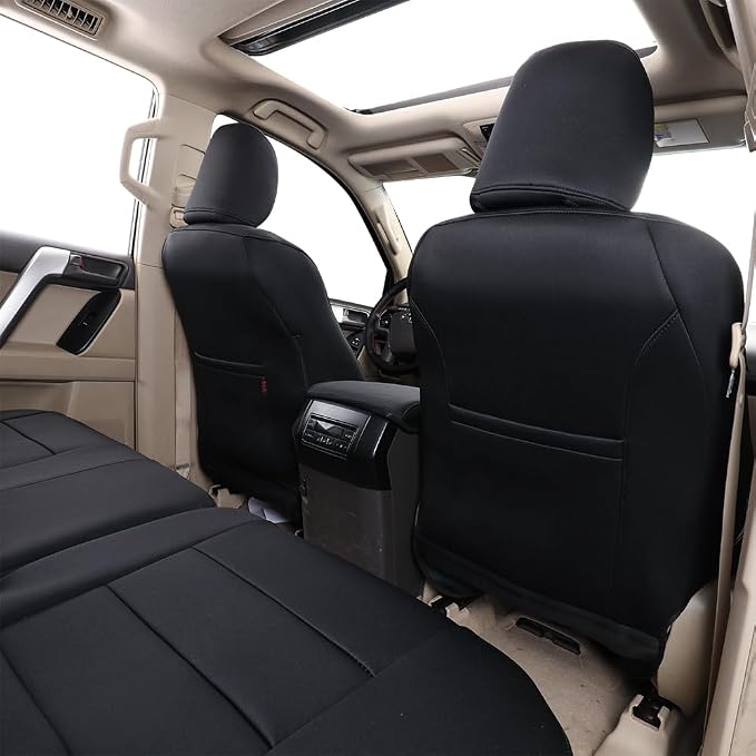 EKR Car Seat Covers Custom Fit for Toyota 4Runner(5 Seats) Full Set | for Toyota 4Runner 2003-2009(Manual Front Seats)Airbag Compatible,Waterproof Pet-resistant Protection,Neoprene(Black) - Image 3