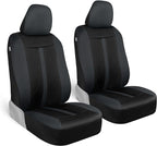 Motor Trend (2) Car Seat Covers for Front Seats with (2) Trimmable Car Floor Mats – Universal Fit Auto Accessories for Cars, Trucks, SUVs, Vans – Interior Protection and Vehicle Interior Shield Combo - Image 2
