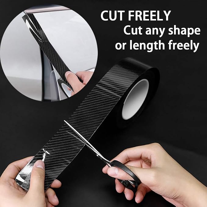 DGSL Car Door Edge Guards - 5D Carbon Fiber Sill Protector Film - Anti-Collision - Fits Most Cars (2In x 49Ft) - Image 2