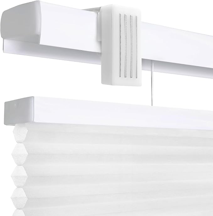 REGAL estate Magnetic Top Down Bottom Up Door Shades, White, 25 x 48 in | Strong-hold MagMount, Thermal insulation, Adjustable privacy for steel doors, Light filtering, Cordless cellular shade by REGALESTATE