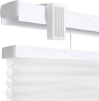 REGAL estate Magnetic Top Down Bottom Up Door Shades, White, 25 x 48 in | Strong-hold MagMount, Thermal insulation, Adjustable privacy for steel doors, Light filtering, Cordless cellular shade by REGALESTATE