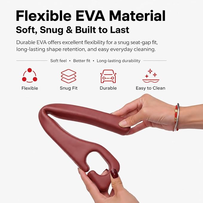 BESTKEE Car Seat Gap Filler 2 Pack, No Drop Seat Gap Plug with Dual Storage Slots, Blocks Phones Keys Coins, Flexible EVA Console Gap Filler Auto Accessories for Cars SUVs Trucks - Image 6