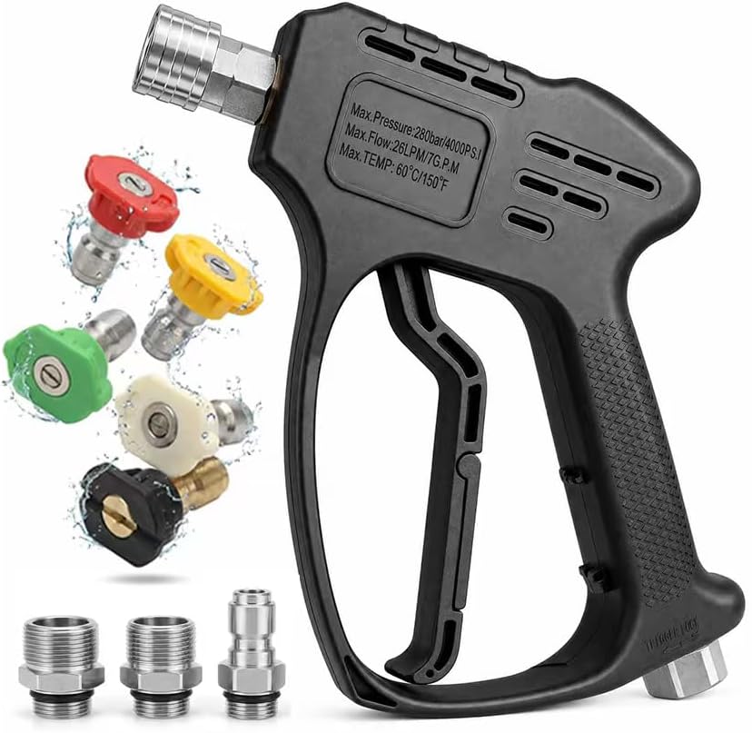 Pressure Washer Short Gun Set, 4000 PSI by NereidWash