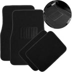 VaygWay Carpet Floor Mat for Car – Premium Quality 4 Piece Heavy Duty Set – Automotive Universal Fit Floor Mats for Cars, SUV, Truck w/Safety Heel Pad –Classic Black All Weather Rugs by VaygWay