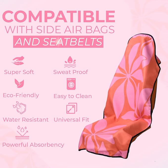 Booty Barrier 4.0 Waterproof Car Seat Cover for Sweat – Post-Workout Seat Protector for Runners, Gym, Beach & Sports – Washable, Eco-Friendly (Recycled Fabric) - Image 2