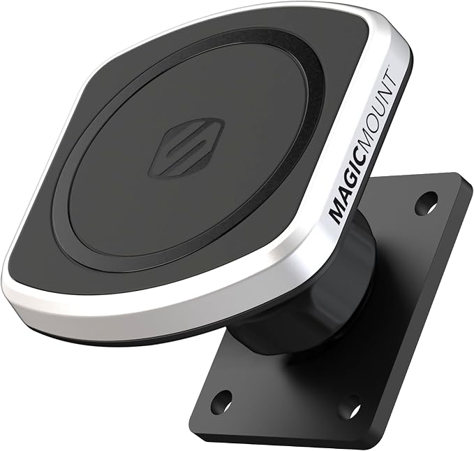 Scosche MagicMount Pro2 Magnetic Car Cell Phone Holder with AMPS Mounting Plate for Scosche/ProClip Vehicle Specific Mount Bases, Phone Stand Compatible with MagSafe, iPhone, Samsung by Scosche