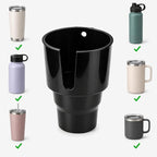 Car Cup Holder Expander for Large Bottles, Fits 32 oz to 40 oz Water Bottles and Handle Mugs, Secure Base for Most Vehicle Cup Holders, Durable ABS, Easy to Install, Durable ABS (Black) by Keyiduid
