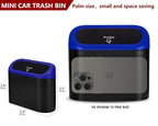 Ginsco Mini Car Trash Can with Lid, Small Car Garbage Can, Cute Leakproof ABS Car Trash Bin, Car Accessories for Interior, Garbage Bin for Car, Home, Office with 60pcs Trash Bags - Image 2