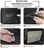 Car Seat Back Protectors with Crystal Rhinestones, Bling Bling Kick Mats Protector，Universal Fit Sparkling Diamond Automotive Interior Protectors for Girls Color 2Pcs - Image 6