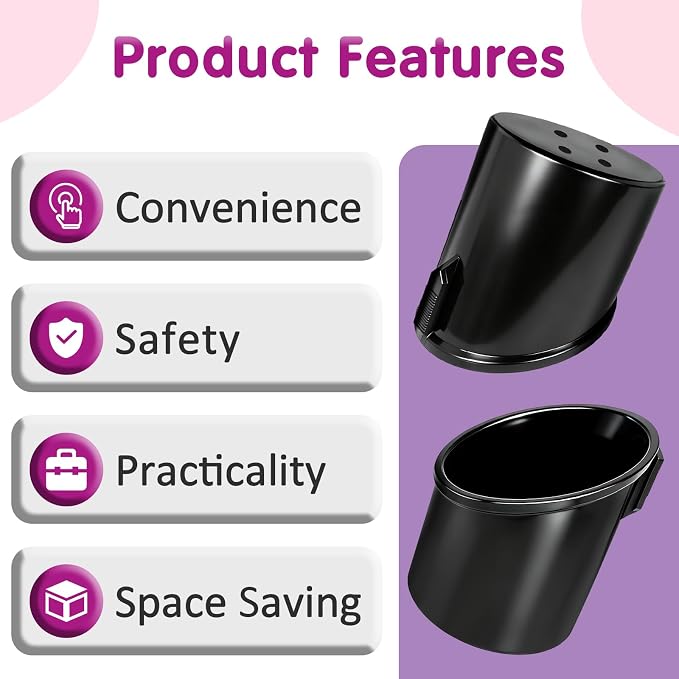 2 Pcs Car Seat Cup Holders Compatible with Graco 4Ever DLX Car Seats | PP Injection Molded Material, Toddler Car Seat Accessory, With Drain Holes, Dishwasher Safe Replacement Cup Holder, Black - Image 7