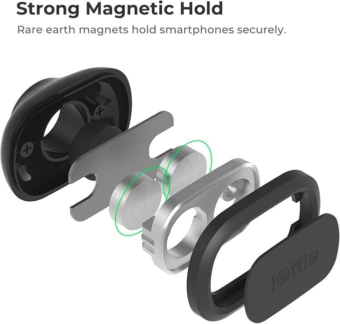iOttie iTap 2 Magnetic Dashboard Car Mount Holder || Cradle for Samsung Galaxy S22, Google Pixel 7, Motorola Moto G, OnePlus 10, Sony Xperia & Other Android Smartphones - Image 3