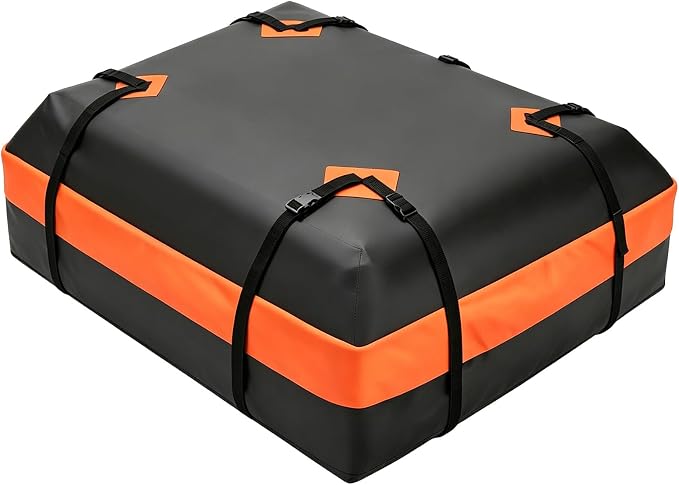 DUMOS Car Roof Bag Cargo Carrier Waterproof 15 Cubic Feet for All Vehicles | Rooftop Bag with Anti-Slip Mat, Combination Luggage Lock, Reinforced Straps & Door Hooks, Fit Vehicles with/without Roof Rack by DumosLifestyle