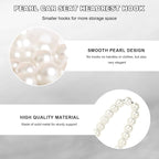 2PCS Elegant Pearl Car Seat Headrest Hook, Cute Back Seat Storage Hanger Dainty Purse Holder, Universal Headrest Pearl Hook Exquisite Auto Interior Decor for Women Girls - Image 3