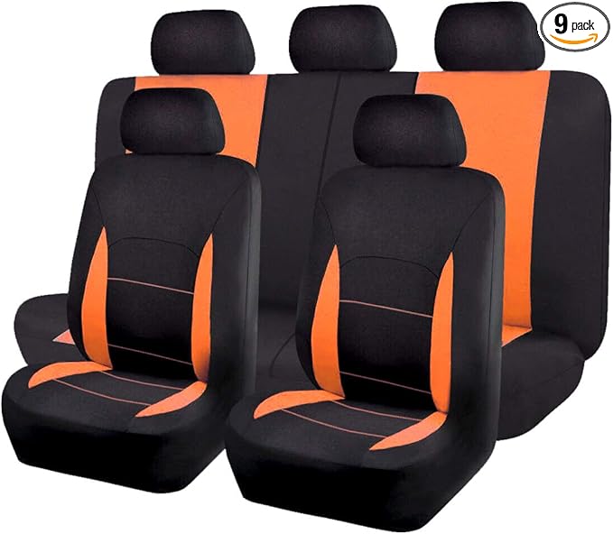 Flying Banner Car Seat Covers Front Seats Rear Bench Polyester car seat Protectors Easy installations Rear Bench Split Classic Man Lady Truck by FlyingBanner