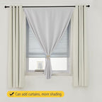 Blackout Curtains for Bedroom Sticky Curtain Blackout Window Cover Self Adhesive Curtains Rod No Drillng, 47" W X 71" L, Light Grey, 1 Panel - Image 8
