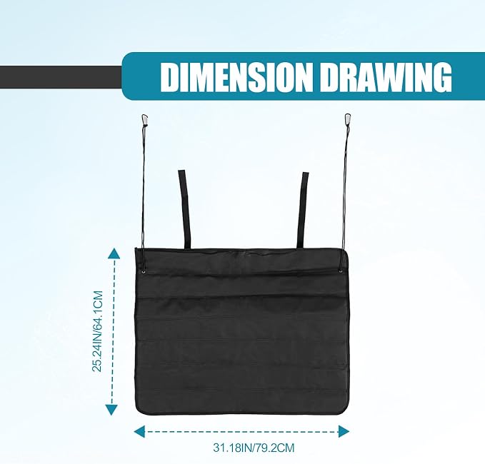 Universal Foldable Car Trunk Bumper Guard Mat Rear Bumper Protector, SUV Cargo Liner Floor Mat Liner Floor Mat Prevent Scratches, 31.4 x 25.2 Inch - Image 2