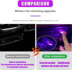 1 Pack Car LED Lights Interior, USB Light for Car Decor & Bedroom, Touch Dimmable Ambient Lighting, Mini Glass Bottle Night Light for Camping Gifts-Yellow - Image 7