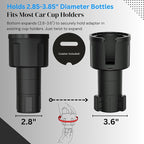 Car Cup Holder Expander (Long Base) - Adjustable Expandable Insert Extender, Automotive Adapter Holds Hydro-Flask, Yeti, Nalgene, Large (32 40 oz) Water Bottles, Big Drinks - Universal - Image 5