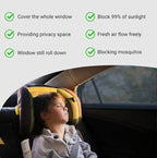 2 Pack Car Window Rear Side Mesh Screen 20"x43" Medium for Most SUVs | Elastic Breathable Mesh UV Protection Window Screen Sunshades Fit for Most Cars, SUVs for Car Camping Overnight Sleeping - Image 2