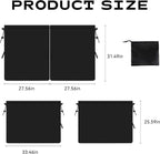 3PCS Car Window Shades Kit, UV Protection Privacy Sunshade Covers, Removable Divider Curtains & Side Window Shades, Universal Car Interior Accessories for Sleeping Traveling Camping - Image 3