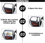 GLSOWEE Car Window Shade for Baby, Blackout Car Window Curtain, Animals | Storage Pockets & 7 Suction Cups, Cartoon Pattern Car Side Window Sun Shade Cover for Sun/Heat/UV Rays Protection, Blue - Image 6
