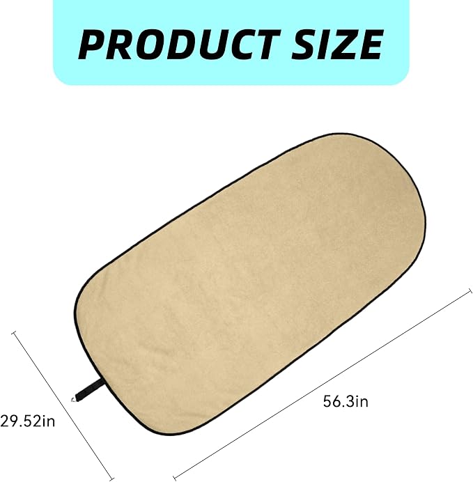 Waterproof Towel Car Seat Cover, Sweatproof Non Slip Towel Carseat Cover, Machine Washable Vehicle Bucket Frontseat Protector Accessories, Universal for SUV, Sedan, Truck (Beige) - Image 3