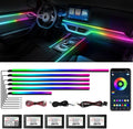 Dreamcolor Acrylic Interior Car Lights, WEBUPAR Car Accessories 6 in 1 Car LED Strip Lights with APP Control and 213 Modes, 175 inches 593 LEDs Fiber Optic Lights, RGB Neon Light Kits by WEBUPAR