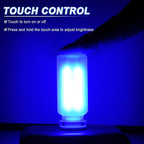 iFunyLED Car Interior USB LED Night Light, Portable Touch dimmable Car Ambient Lighting Kit, Retro Mini Frosted Glass Bottle Lamp Decorations for Vehicle Camping Bedroom Hallway, Pack of 1(Blue) - Image 5