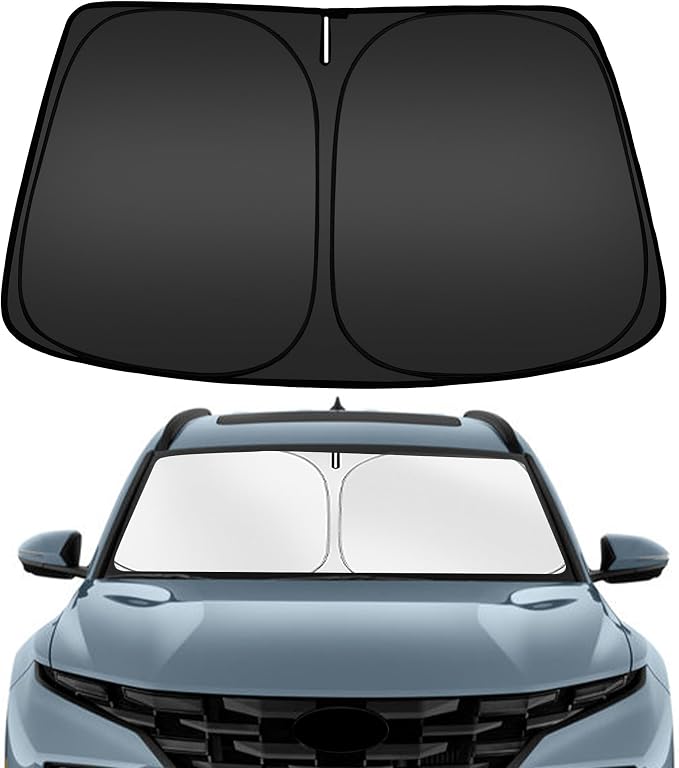 ARISMOTOR Windshield Sun Shade for H-yundai Santa Cruz 2022-2025 2026 | Custom Fit, Foldable, Front Window Sunshade Sun Visor Protector, Block UV Rays, Keep Car Cool by ARISMOTOR