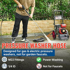 YAMATIC Pressure Washer Hose 25 FT 1/4", M22-14mm Females - Image 2