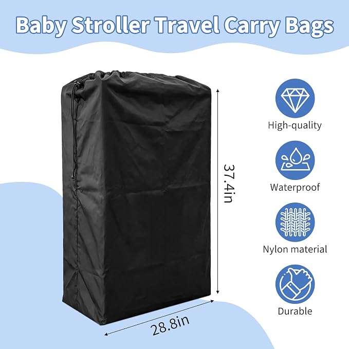 Stroller Travel Bag Compatible with Joie | Water-resistant, Waterproof, Stroller and Car Seat Bag with Shoulder Strap for Airplane Gate Check - Image 2