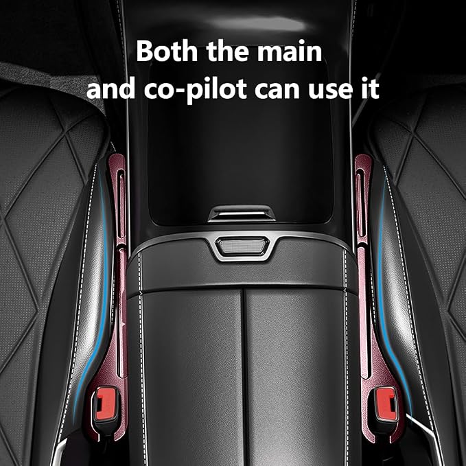 Stacool [2026 Upgrade] 2PCS Car Seat Gap Filler with Phone Holder,Multi-Function Car Side Seat Gap Filler for Prevent Items Falling,Universal Car Seat Organizer Car Accessories (Red) - Image 6
