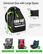 Car Seat Travel Bag for Airplane, Padded Strap Car Seat Bags for Air Travel | Thickened Large Car Seat Bags for Air Travel with Comfort Padded Straps,Carseat Storage Backpack Airport,Carseat Cover Travel - Image 3