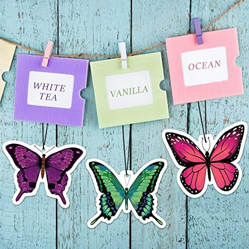 Tallew 12 Pack Car Air Fresheners Butterfly Hanging,Butterfly - Image 3