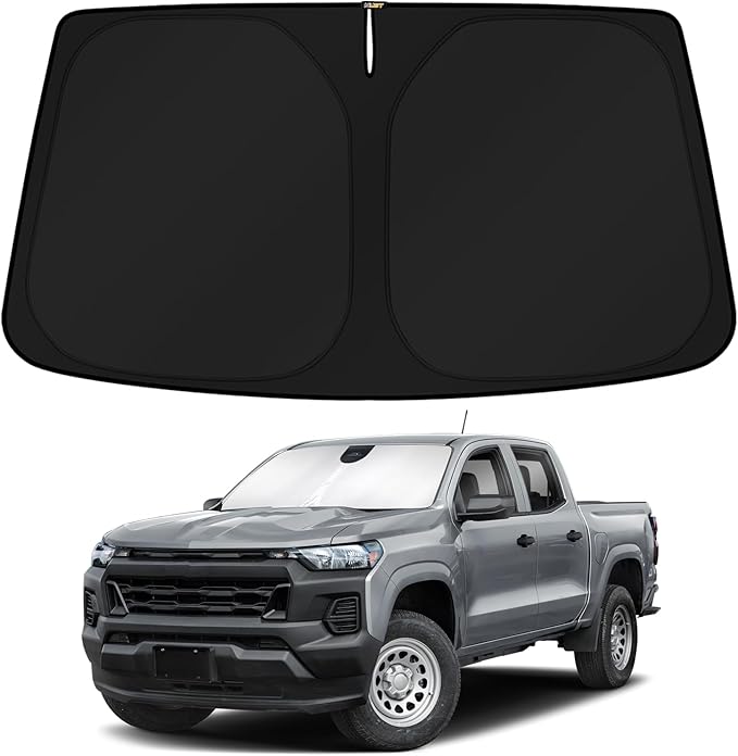KUST Windshield Sun Shade for Chevrolet Chevy Colorado 2023 2024 2025 2026 Accessories Custom Fit Sunshades Sun Visor Protectors Blocks UV Rays by KUST