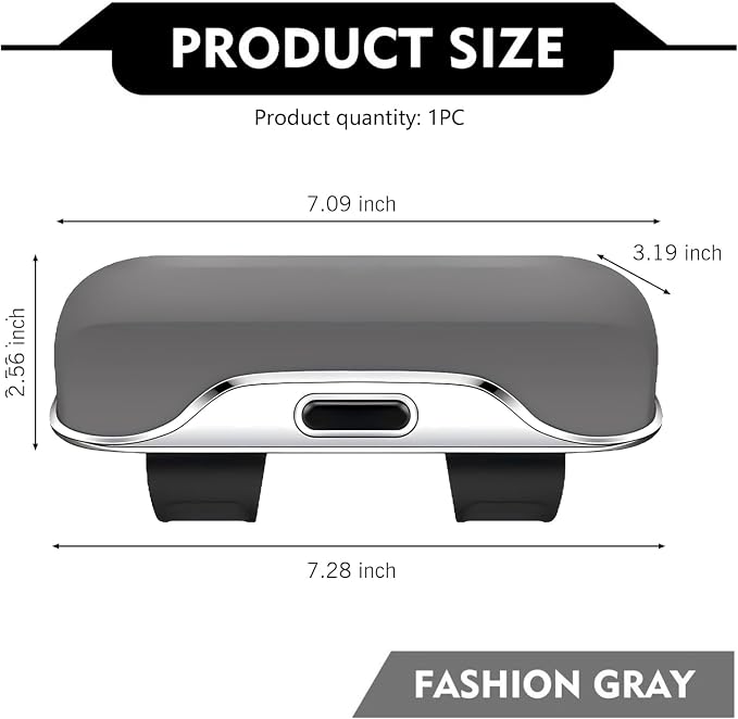Car Visor Sunglass Holder, Multifunctional Sunglass Holder for Car with Clips, Universal Sun Visor Storage Accessories, for Most Car, SUVs, Trucks (Gray) - Image 2