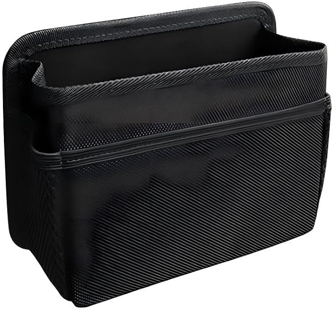 Bittwee Car Side Pocket Organizer, Hanging Trash Can for Car Door and Seat, Vehicle Mini Foldable Storage Bag Dustbin Container, Universal for Truck SUV Van (Black) - Image 7