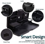ZONETECH Multi-Functional Portable Foldable Car Backseat Tray Desk - Black Vehicle Table for Food, Meal, Snack, Laptop - Stay Organized When on The Go (1-Pack) - Image 2